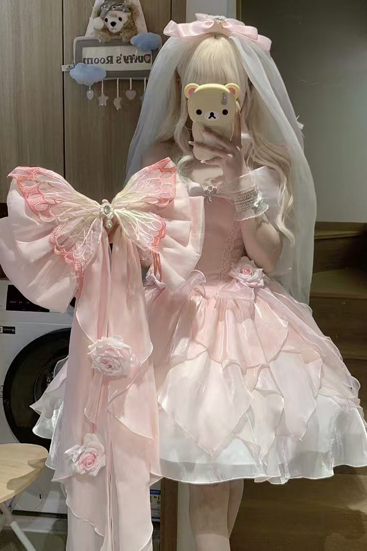 Lolita Dress - Heartbeat, 2 Colors, Sweet Style, Bow Detail, Lace Trim - additional product view 3