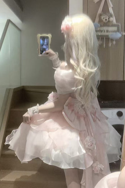 Lolita Dress - Heartbeat, 2 Colors, Sweet Style, Bow Detail, Lace Trim - additional product view 4