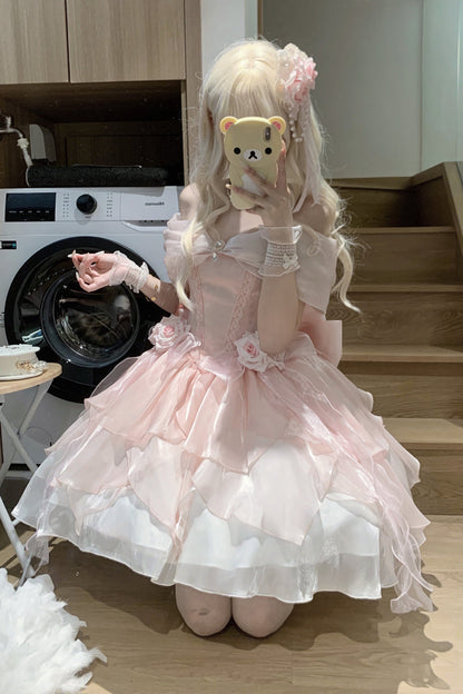 Lolita Dress - Heartbeat, 2 Colors, Sweet Style, Bow Detail, Lace Trim - additional product view 5
