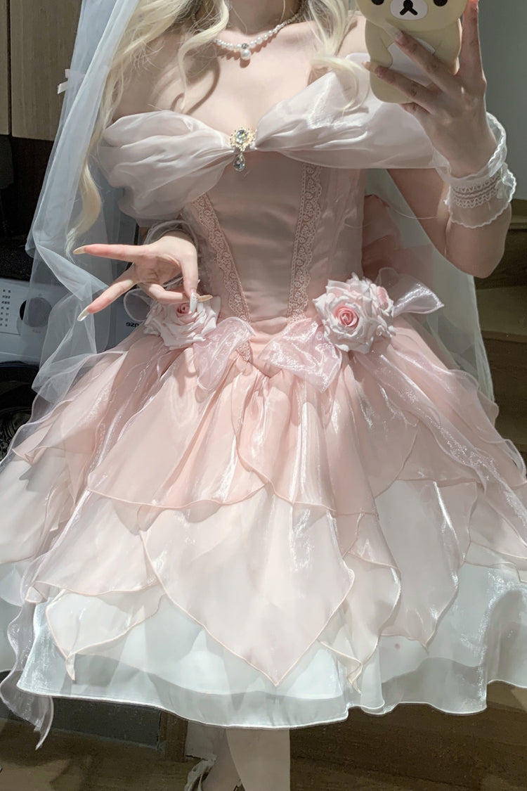 Lolita Dress - Heartbeat, 2 Colors, Sweet Style, Bow Detail, Lace Trim - additional product view 6