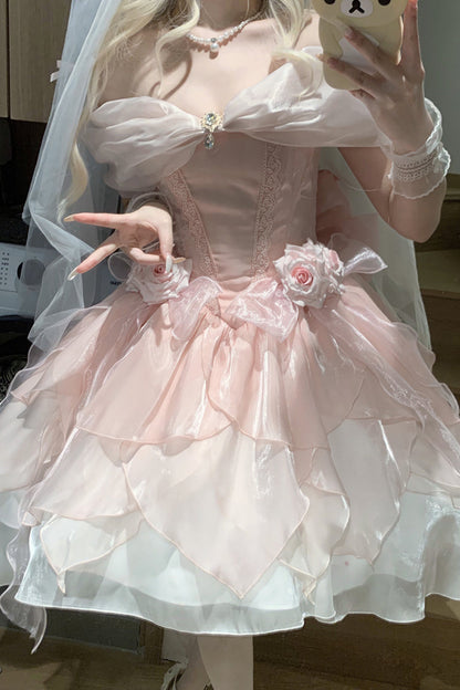 Lolita Dress - Heartbeat, 2 Colors, Sweet Style, Bow Detail, Lace Trim - additional product view 6