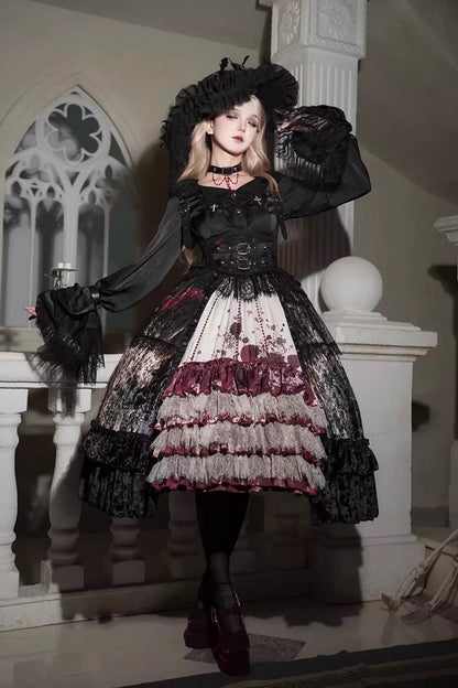 Lolita Dress - Heretical Nun, 2 Colors, Short Version, Plus Size, Short Length - main product image
