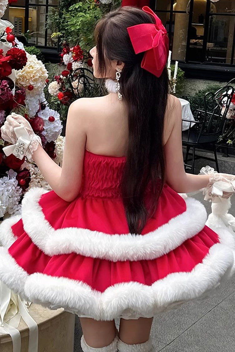 Lolita Dress - Holiday, Red, Bow Detail, Layered, Sweet Style - additional product view 14