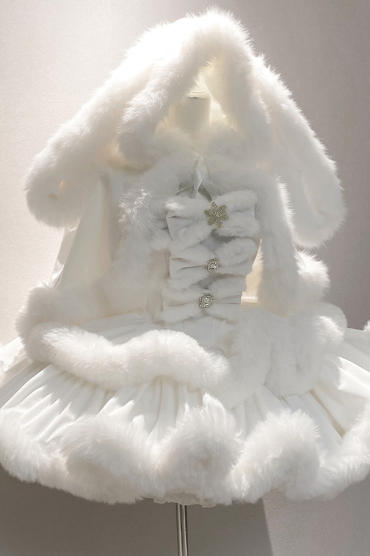 Lolita Dress - Holiday, White, Bow Detail, Layered, Sweet Style - additional product view 14