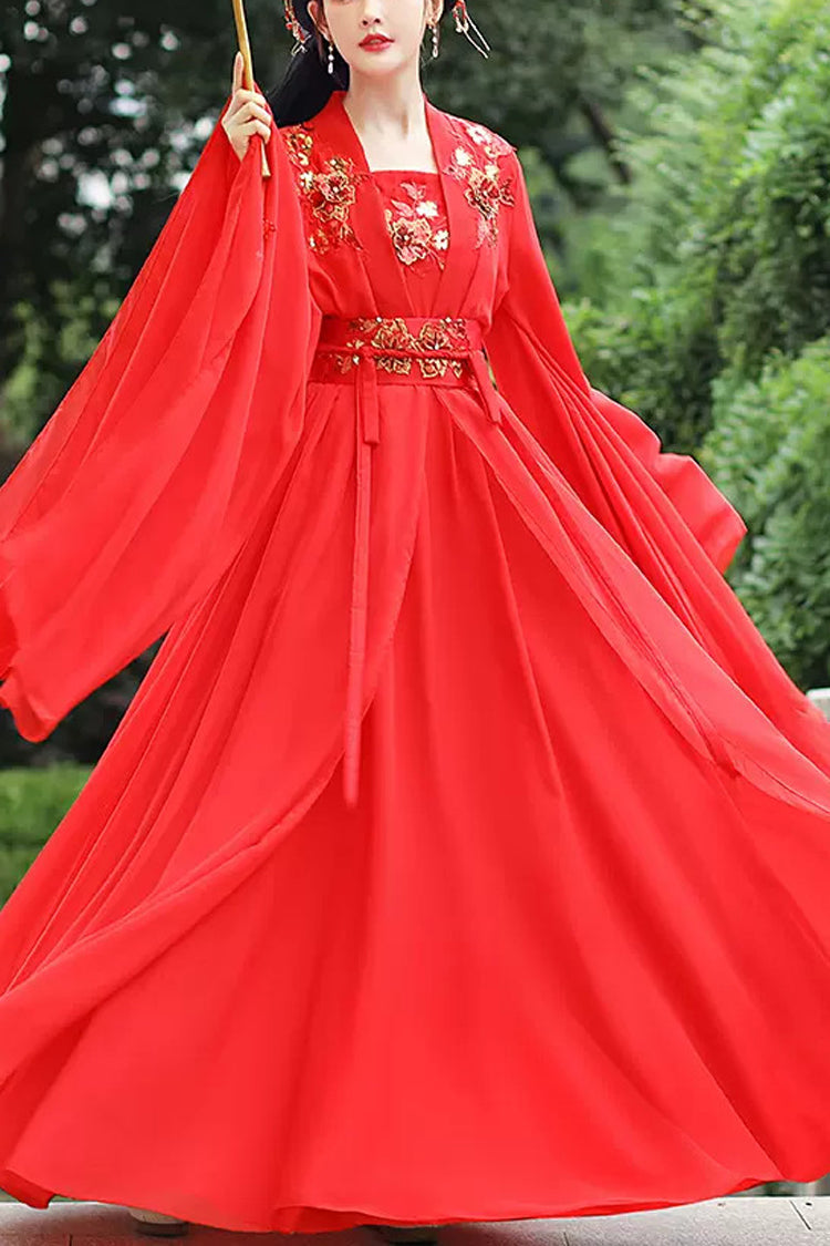 Lolita Dress - Hot Stamping, Red, Women's Style, Classic Style, Chinese-Inspired Style - main product image