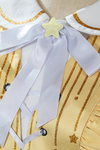 Lolita Dress - Identity V Toy Merchant Glimmer, Yellow, Ruffled, Printed, Layered - additional product view 2
