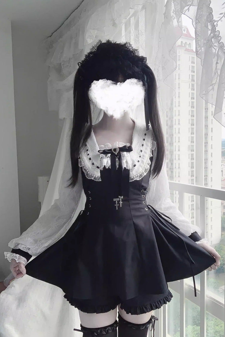 Lolita Dress - Isle Of Woven Dreams, 2 Colors, Square Collar, Plaid, Lace Trim - additional product view 7