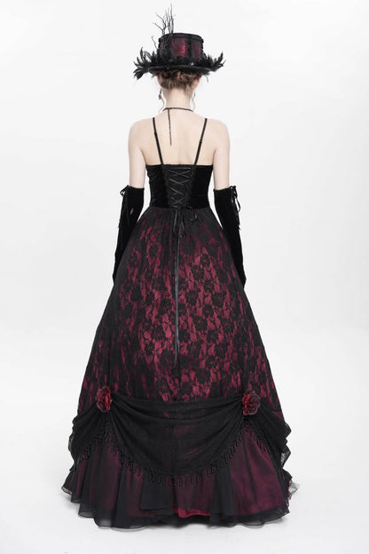 Lolita Dress - Jacquard, Red, Women's Style, Gothic Style, Embroidered - additional product view 3
