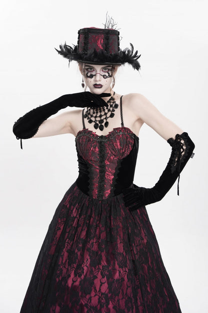 Lolita Dress - Jacquard, Red, Women's Style, Gothic Style, Embroidered - additional product view 9
