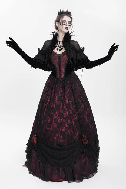 Lolita Dress - Jacquard, Red, Women's Style, Gothic Style, Embroidered - additional product view 12