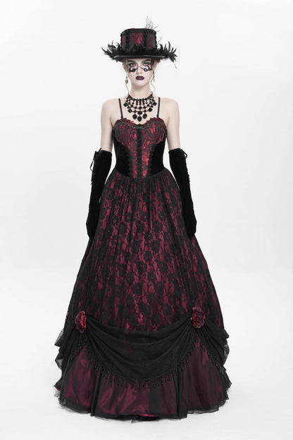 Lolita Dress - Jacquard, Red, Women's Style, Gothic Style, Embroidered - main product image