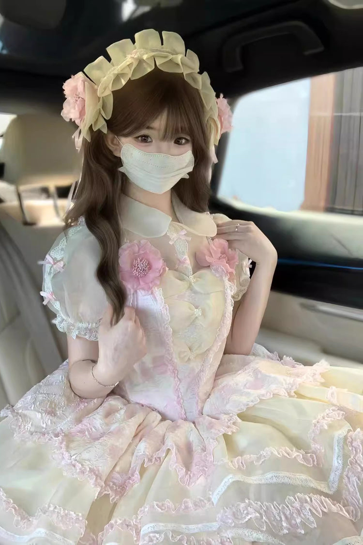 Lolita Dress - Jasmine Rain, Pink, Ruffled, Sweet Style, Bow Detail - additional product view 2