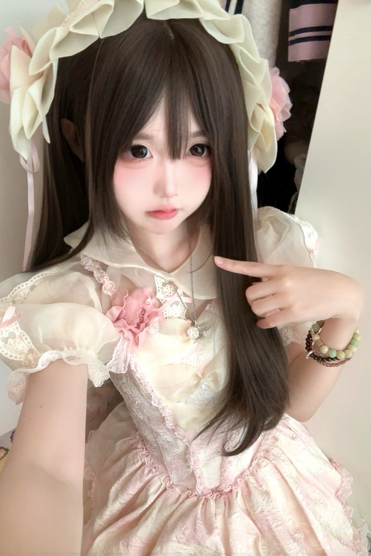 Lolita Dress - Jasmine Rain, Pink, Ruffled, Sweet Style, Bow Detail - additional product view 4