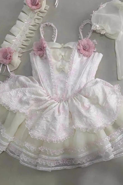 Lolita Dress - Jasmine Rain, Pink, Ruffled, Sweet Style, Bow Detail - additional product view 6