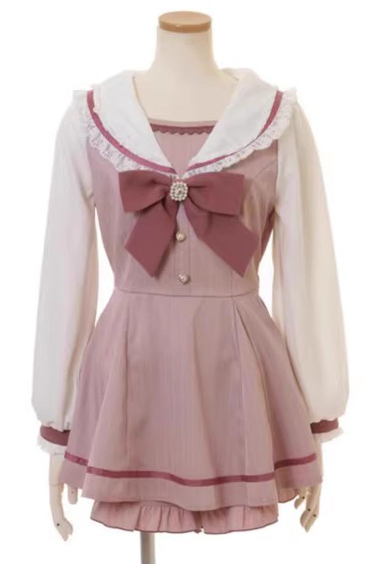 Lolita Dress - Jirai Kei, 3 Colors, Plaid, Lace Trim, Printed - S Pink / M Pink / L Pink option