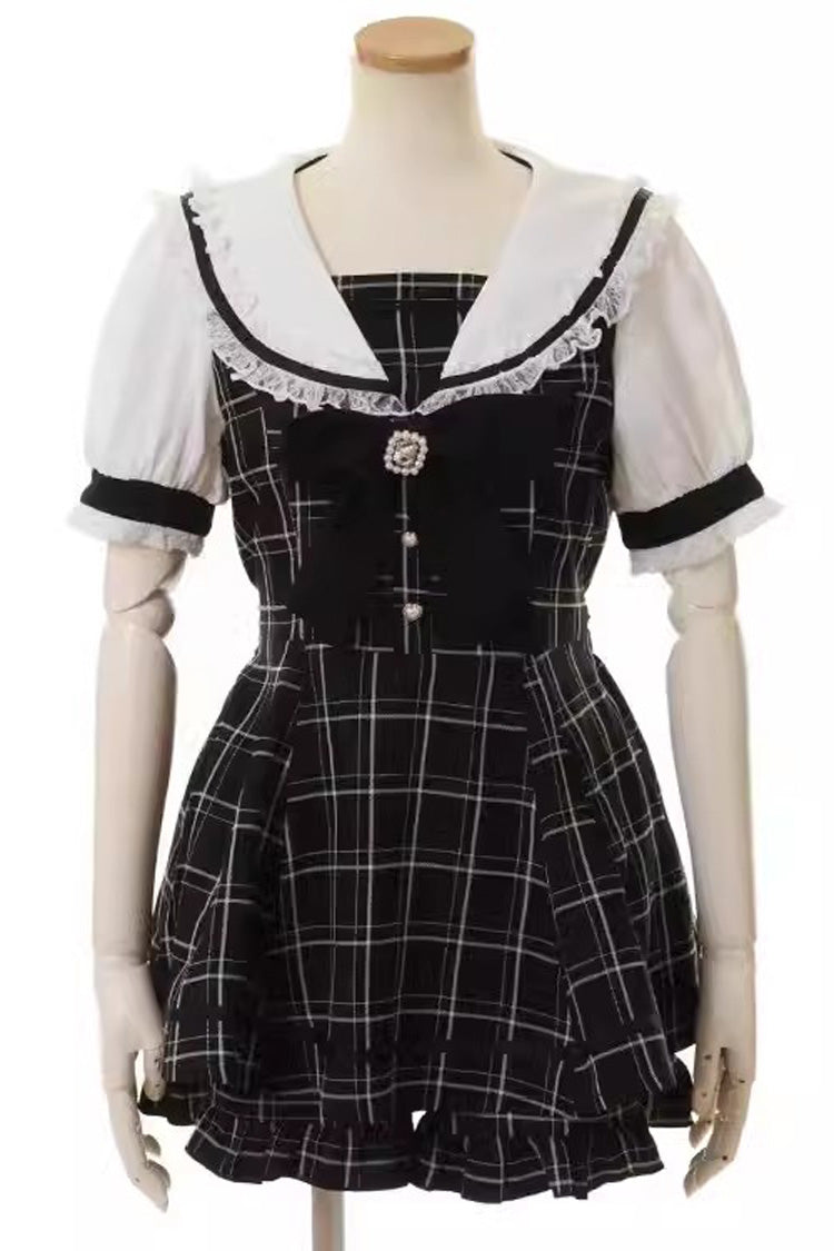 Lolita Dress - Jirai Kei, 4 Colors, Plaid, Printed, Sweet Style - additional product view 4