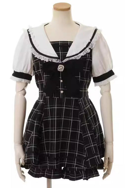 Lolita Dress - Jirai Kei, 4 Colors, Plaid, Printed, Sweet Style - additional product view 4