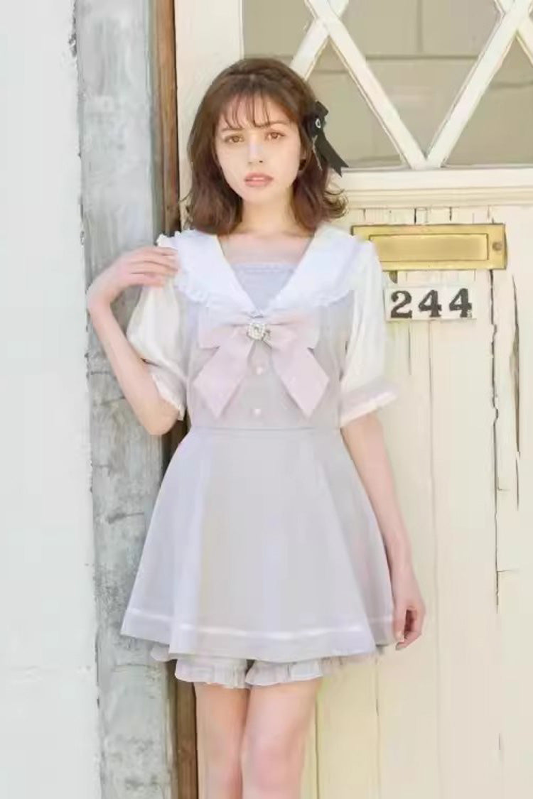 Lolita Dress - Jirai Kei, 4 Colors, Plaid, Printed, Sweet Style - S Grey / M Grey / L Grey option