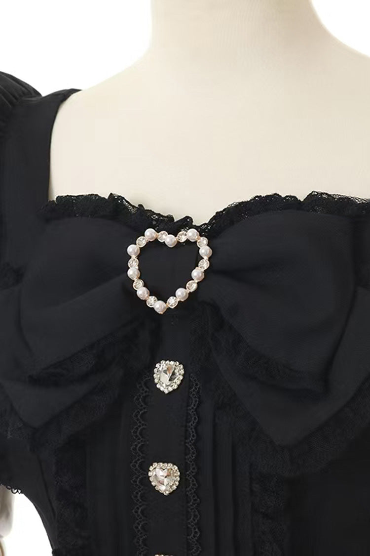 Lolita Dress - Jirai Kei Square Collar, 3 Colors, Square Collar, Lace Trim, Ruffled - additional product view 9