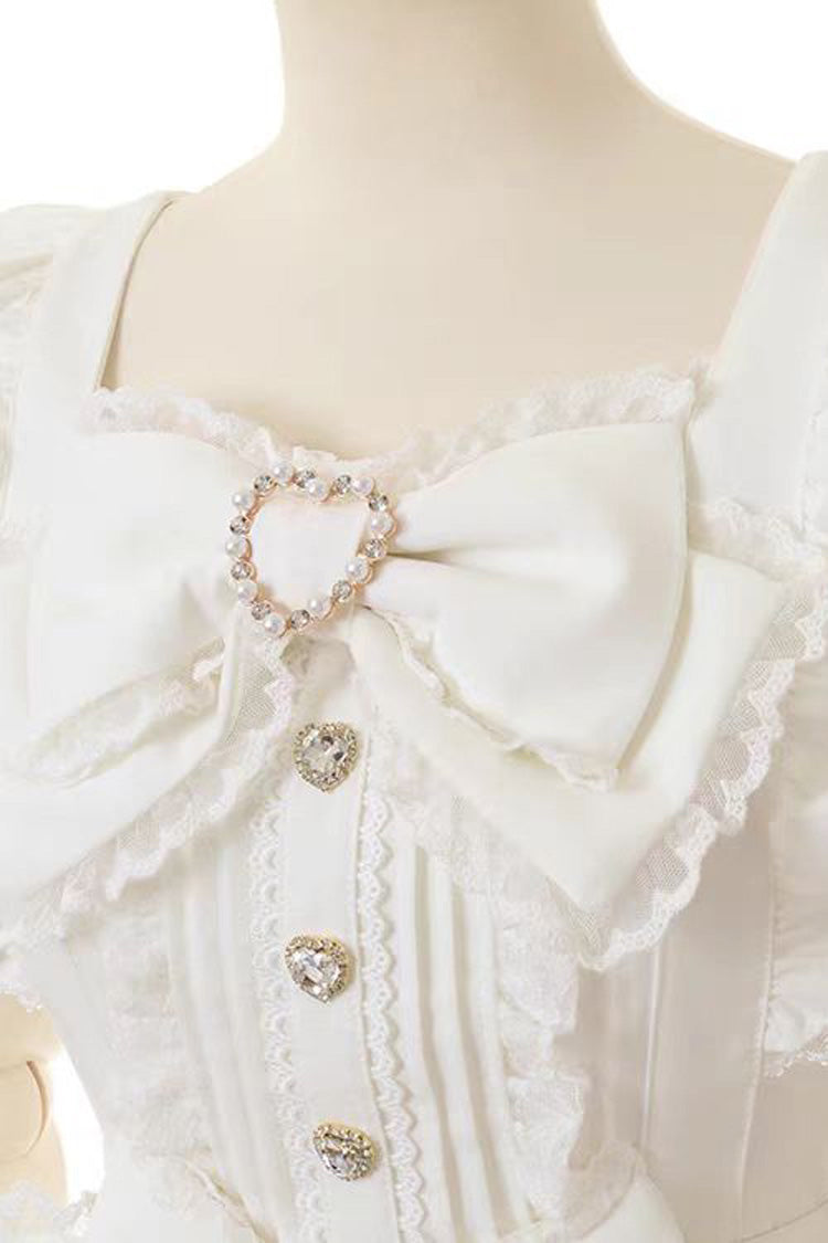 Lolita Dress - Jirai Kei Square Collar, 3 Colors, Square Collar, Lace Trim, Ruffled - additional product view 10