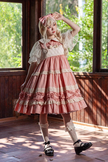 Lolita Dress - Kindergarten Class Theme, 3 Colors, Bow Detail, Ruffled, Sweet Style - additional product view 2