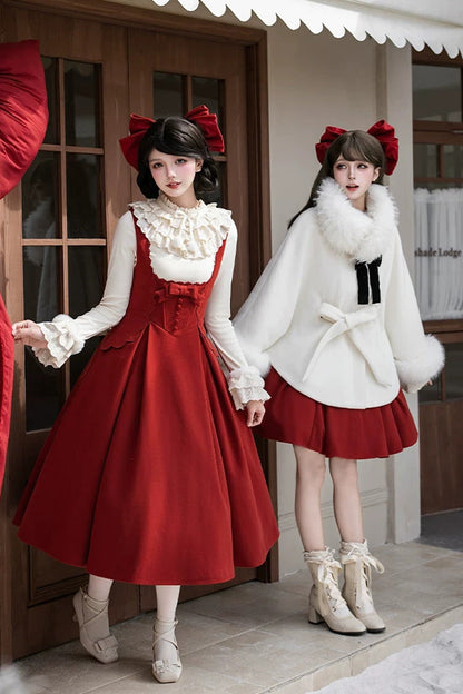 Lolita Dress - Letters And Poems · Velvet Rose, Red, Embroidered, Classic Style - additional product view 11