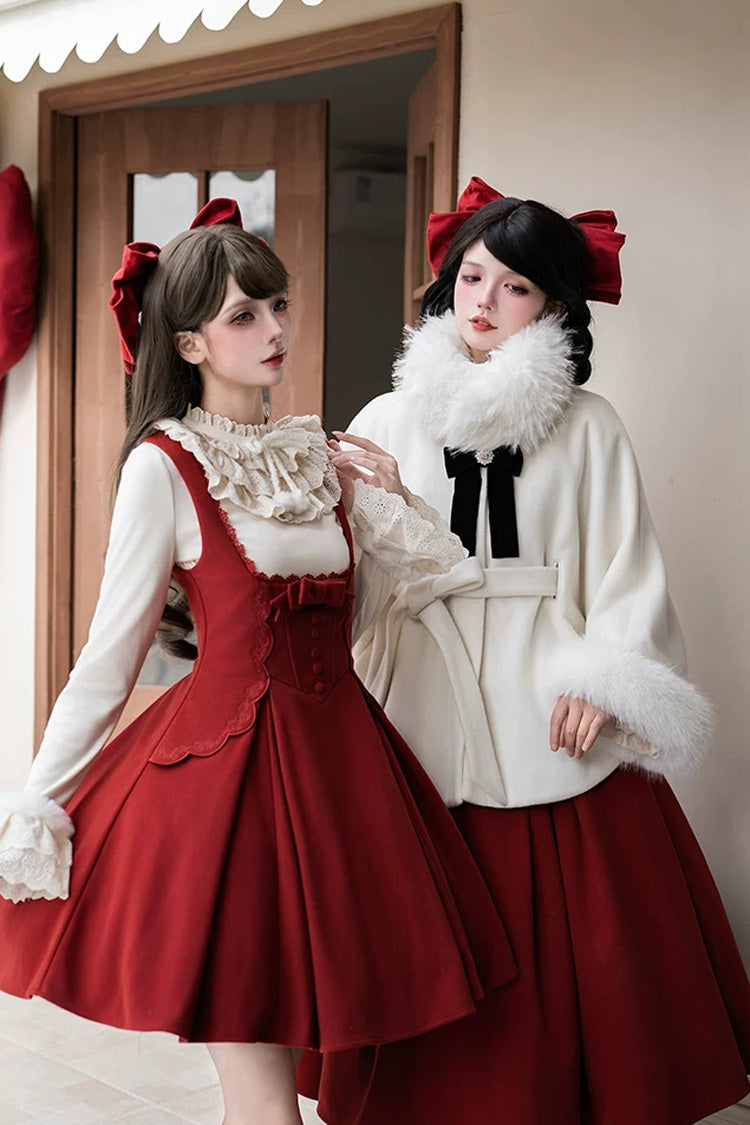 Lolita Dress - Letters And Poems · Velvet Rose, Red, Embroidered, Classic Style - additional product view 12