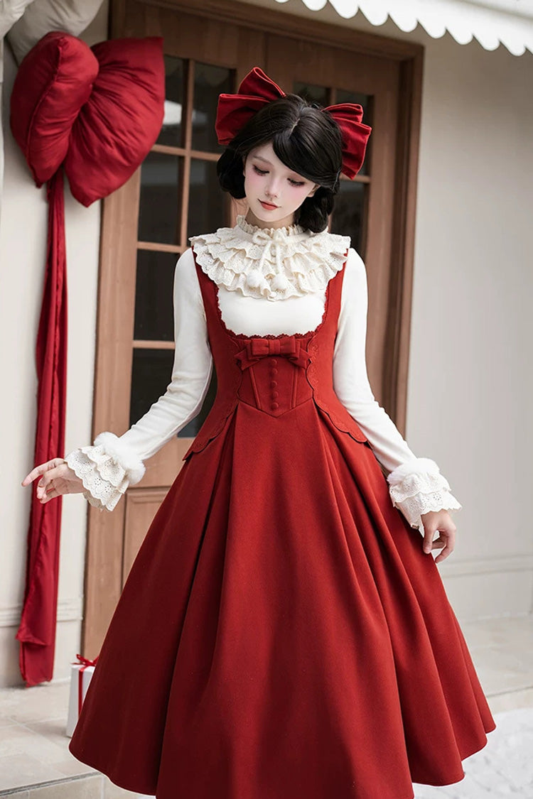 Lolita Dress - Letters And Poems · Velvet Rose, Red, Embroidered, Classic Style - additional product view 16