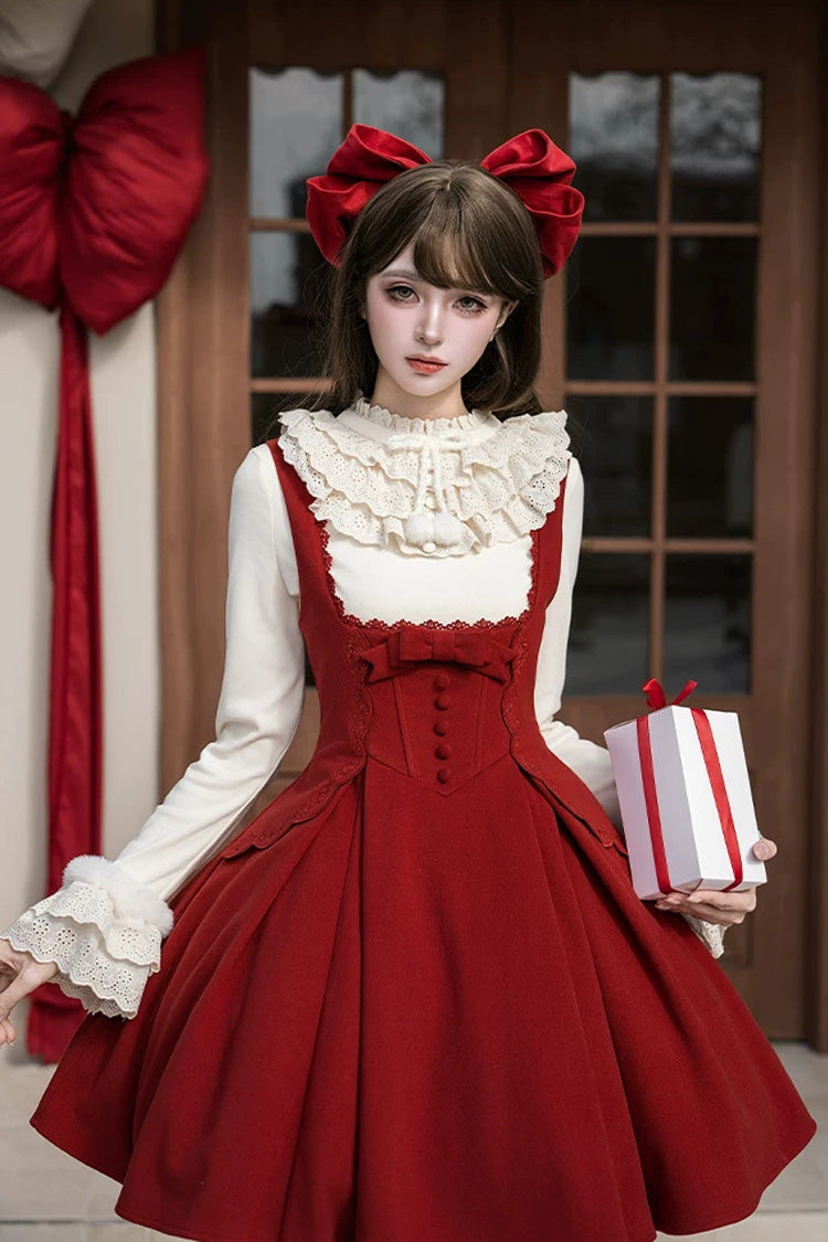 Lolita Dress - Letters And Poems · Velvet Rose, Red, Embroidered, Classic Style - additional product view 19