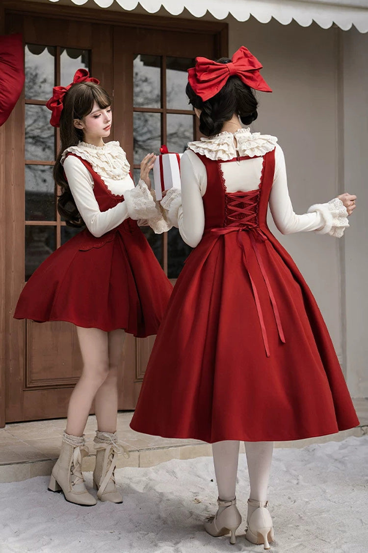Lolita Dress - Letters And Poems · Velvet Rose, Red, Embroidered, Classic Style - additional product view 20