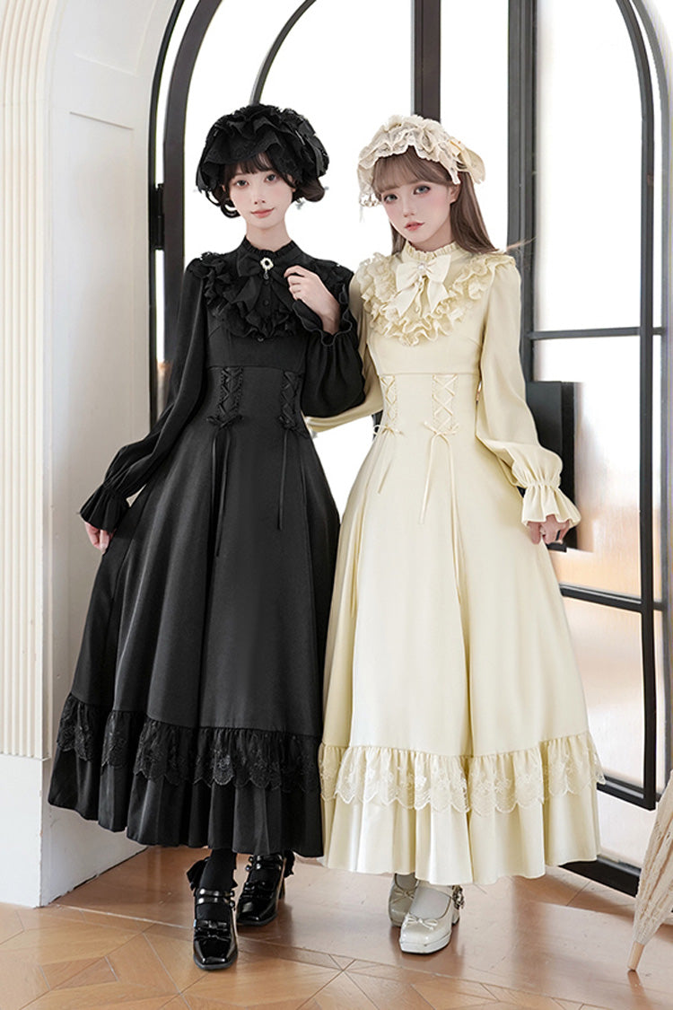 Lolita Dress - Letters & Poems · Day And Night, 2 Colors, Stand Collar, Lace-Up - additional product view 2