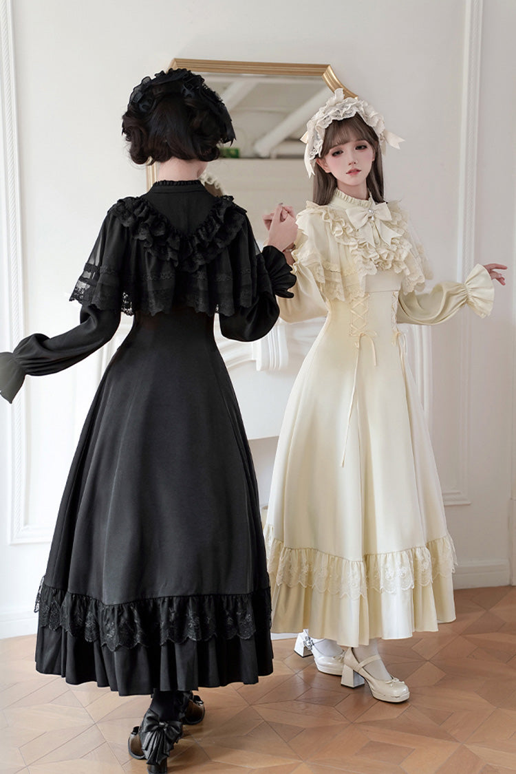 Lolita Dress - Letters & Poems · Day And Night, 2 Colors, Stand Collar, Lace-Up - additional product view 15