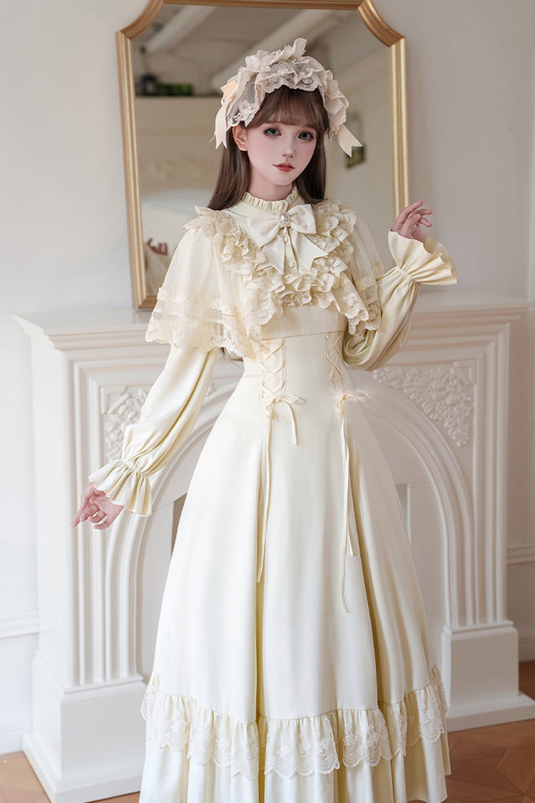 Lolita Dress - Letters & Poems · Day And Night, 2 Colors, Stand Collar, Lace-Up - additional product view 16