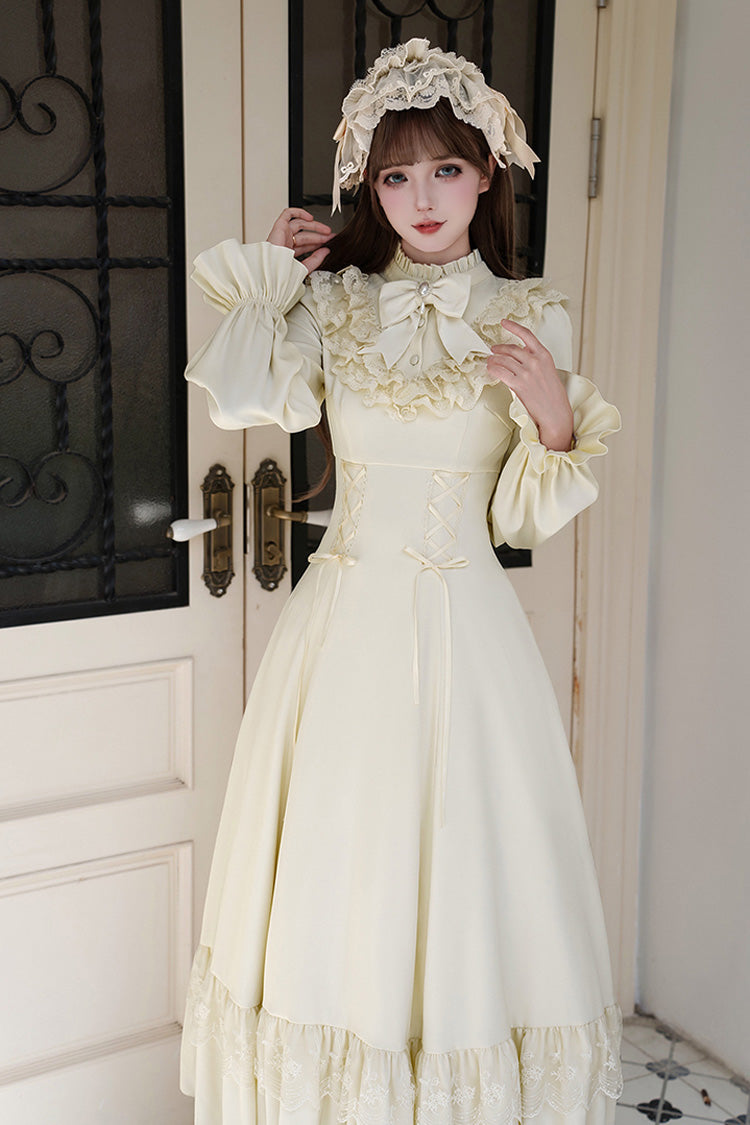Lolita Dress - Letters & Poems · Day And Night, 2 Colors, Stand Collar, Lace-Up - additional product view 20