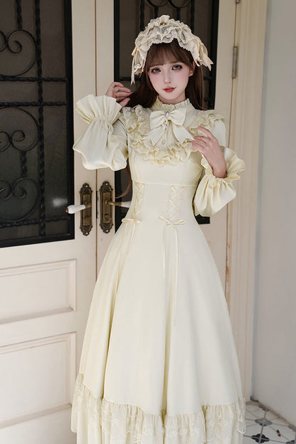 Lolita Dress - Letters & Poems · Day And Night, 2 Colors, Stand Collar, Lace-Up - additional product view 20