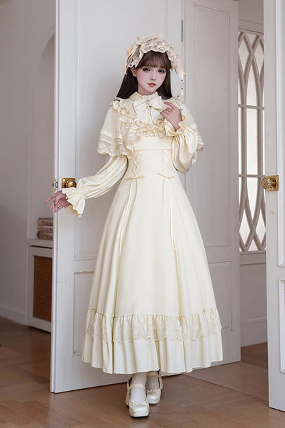 Lolita Dress - Letters & Poems · Day And Night, 2 Colors, Stand Collar, Lace-Up - additional product view 23