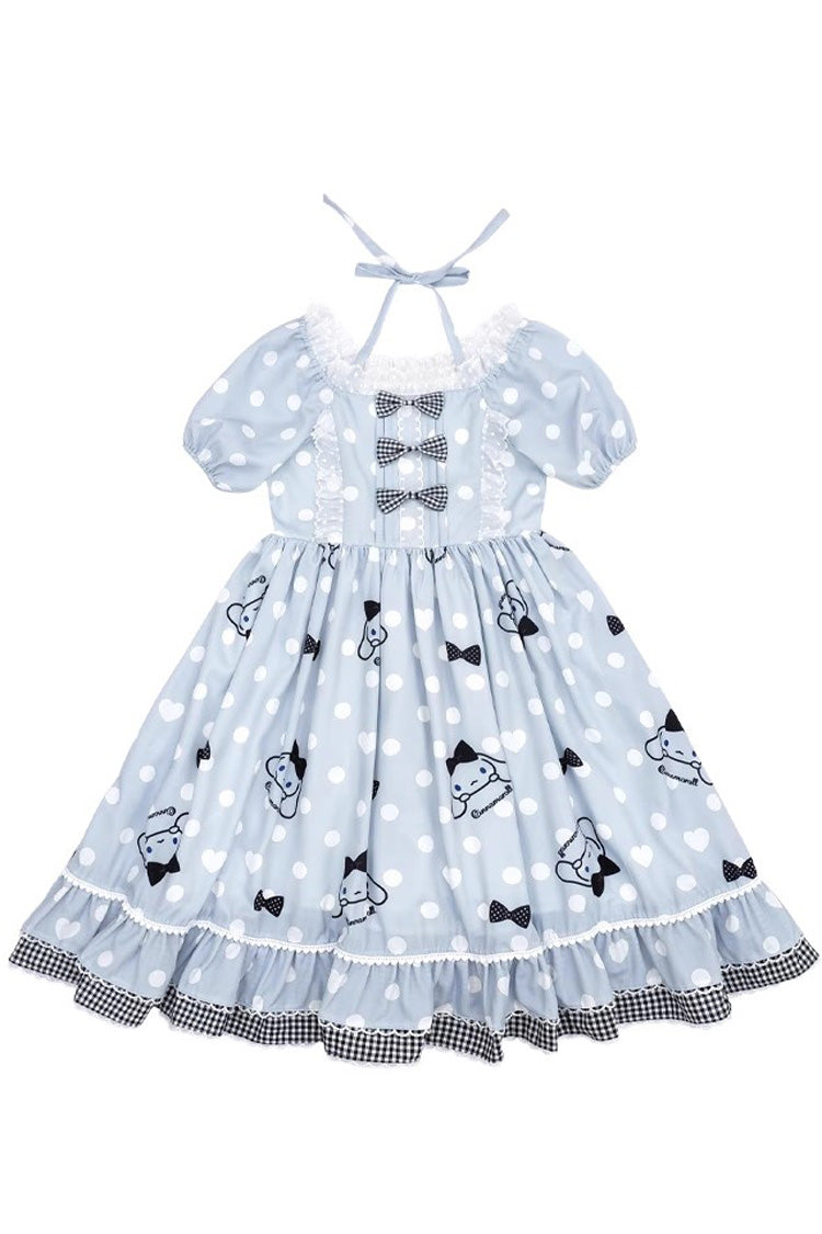 Lolita Dress - Light Blue, Blue, Ruffled, Printed, Sweet Style - additional product view 3