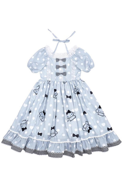 Lolita Dress - Light Blue, Blue, Ruffled, Printed, Sweet Style - additional product view 3