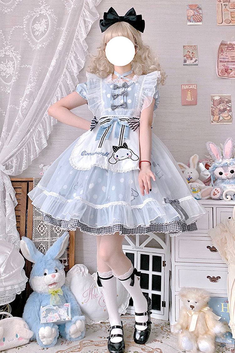 Lolita Dress - Light Blue, Blue, Ruffled, Printed, Sweet Style - main product image