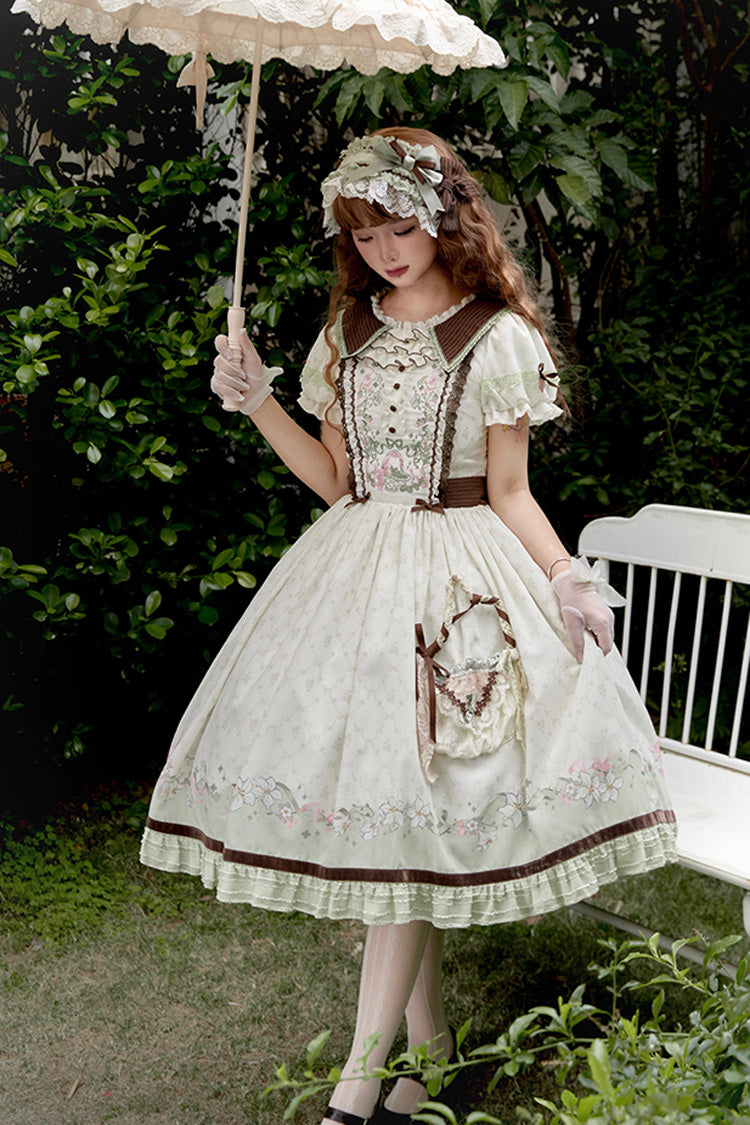 Lolita Dress - Lily, 2 Colors, Embroidered, Sweet Style, Bow Detail - additional product view 2