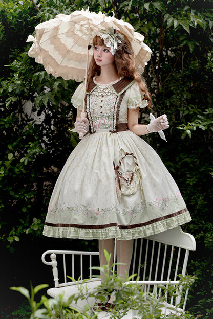 Lolita Dress - Lily, 2 Colors, Embroidered, Sweet Style, Bow Detail - additional product view 5