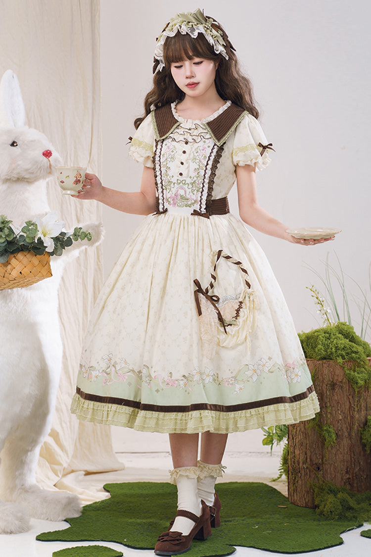 Lolita Dress - Lily, 2 Colors, Embroidered, Sweet Style, Bow Detail - additional product view 13