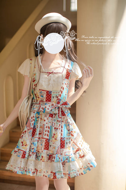 Lolita Dress - Linlang Painting Shop, Multi-Color, Layered, Sweet Style, Ruffled - additional product view 2