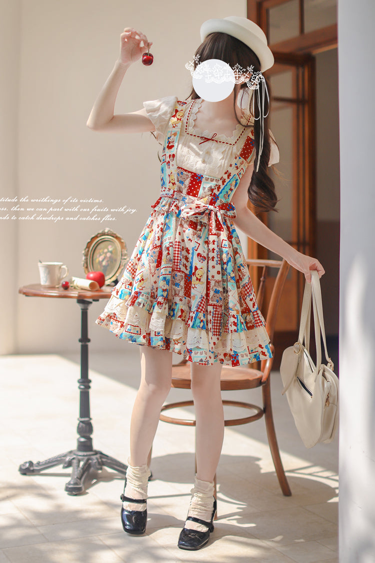 Lolita Dress - Linlang Painting Shop, Multi-Color, Layered, Sweet Style, Ruffled - additional product view 5
