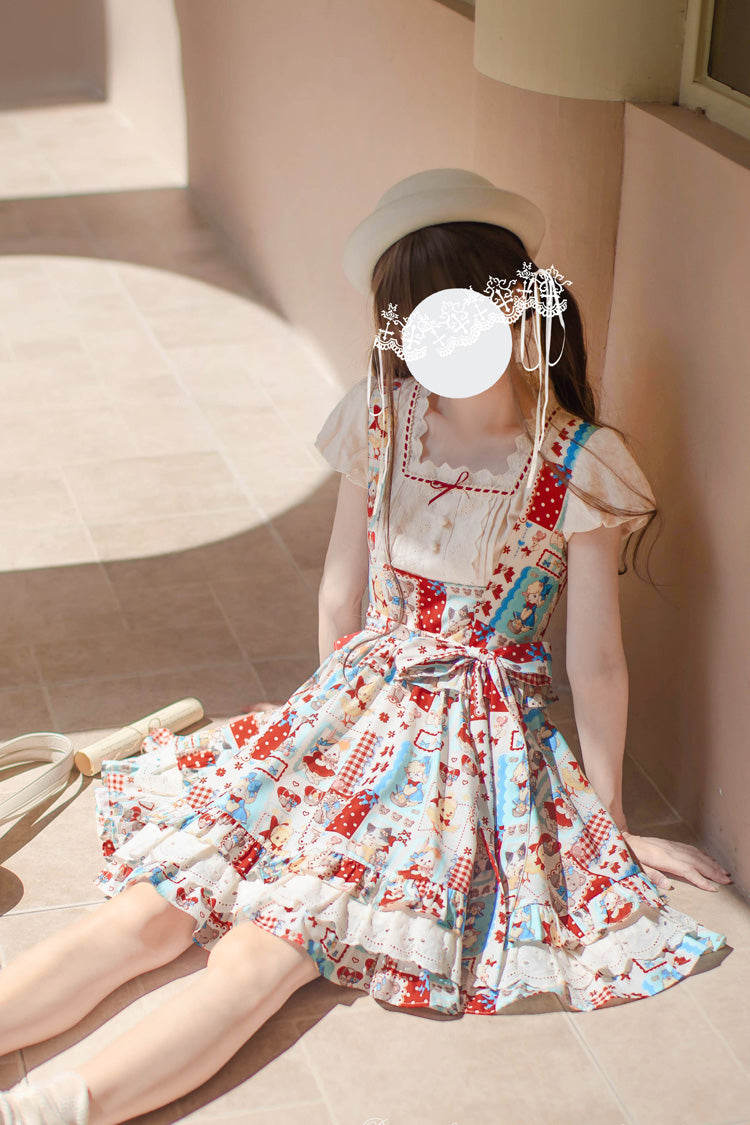 Lolita Dress - Linlang Painting Shop, Multi-Color, Layered, Sweet Style, Ruffled - additional product view 6