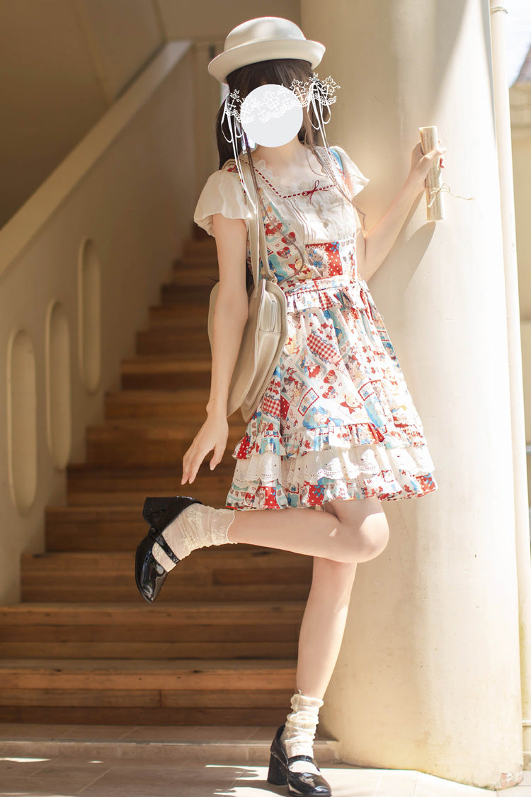 Lolita Dress - Linlang Painting Shop, Multi-Color, Layered, Sweet Style, Ruffled - additional product view 7