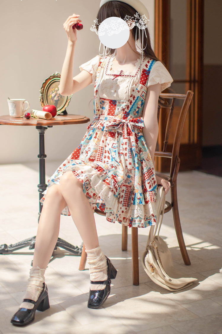 Lolita Dress - Linlang Painting Shop, Multi-Color, Layered, Sweet Style, Ruffled - additional product view 8