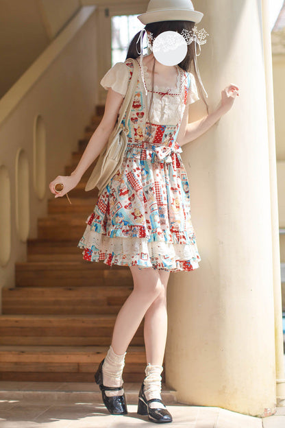 Lolita Dress - Linlang Painting Shop, Multi-Color, Layered, Sweet Style, Ruffled - additional product view 11