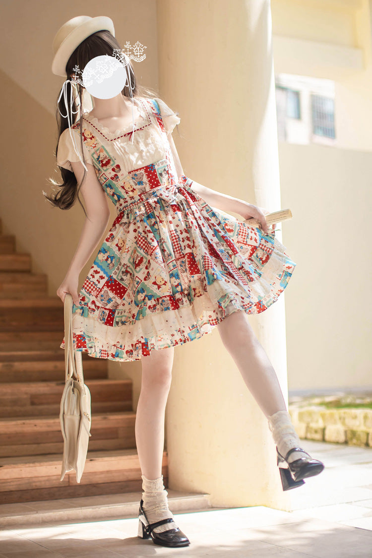Lolita Dress - Linlang Painting Shop, Multi-Color, Layered, Sweet Style, Ruffled - main product image