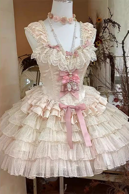 Lolita Dress - Love God Girl Romantic Ballet, 2 Colors, Sweet Style, Ballet-Inspired Style - additional product view 3